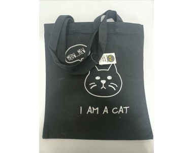 星夜猫环保袋STARRY NIGHT CAT CANVAS BAG