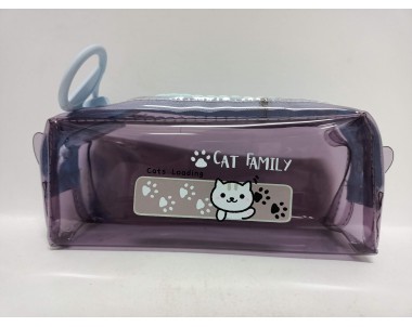 MOKO PENCIL BAG MK-2390-B （猫咪家族大拉链Cat with big zips）