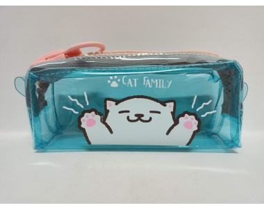 MOKO PENCIL BAG MK-2390-C (猫咪家族 大拉链Cat with big zips）