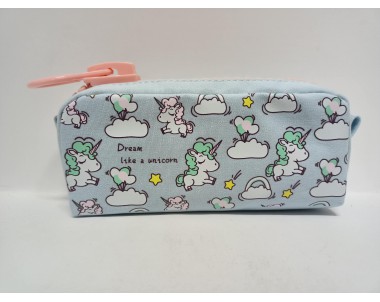 MOKO PENCIL BAG MK-1911-B(独角兽 大拉链Unicorn with big zips ）