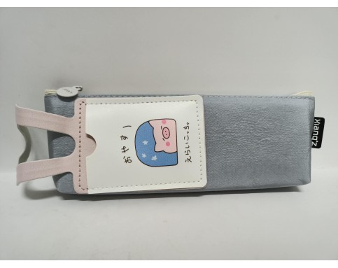 XIANG ZI PINK PIGGY PENCIL CASE 粉红猪三角笔袋（加长） XZ-FHZ01