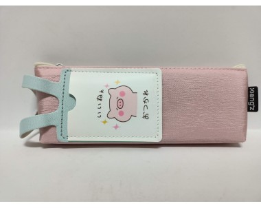 XIANG ZI PINK PIGGY PENCIL CASE粉红猪三角笔袋（加长）XZ-FH01