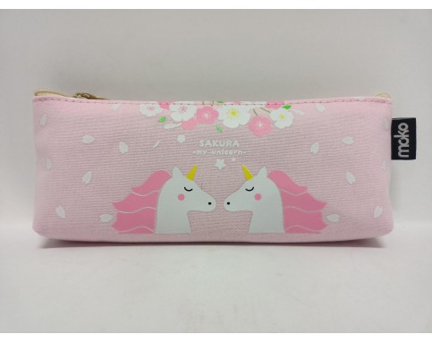 MOKO PENCIL BAG MK-2312 (樱花独角兽 大三角笔袋Cherry blossom unicorn)