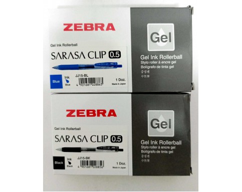 ZEBRA SARASA CLIP GEL INK ROLLERBALL PEN 0.5mm (12Pieces)