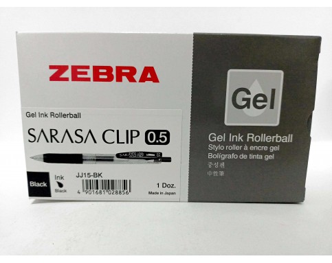 ZEBRA SARASA CLIP GEL INK ROLLERBALL PEN 0.5mm (12Pieces)